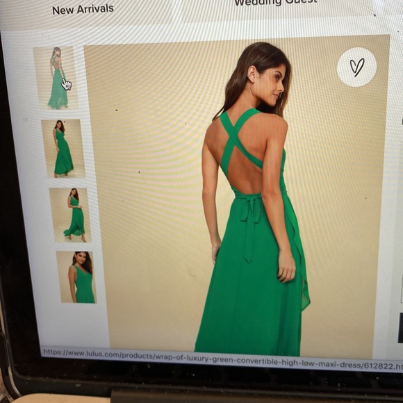 High low mock wrap dress - Picture 2 of 7